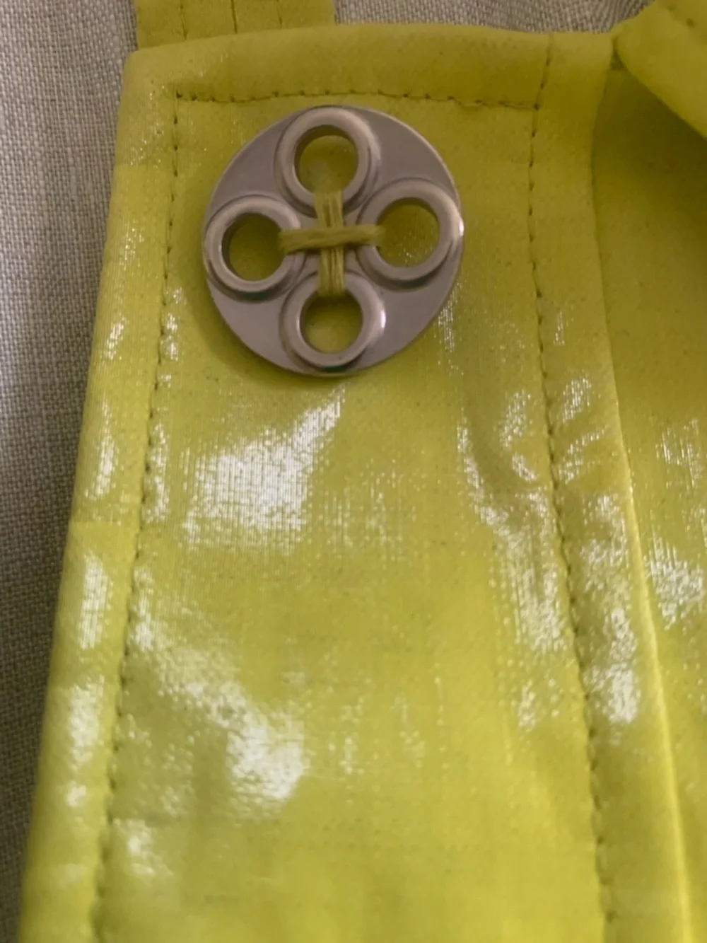 J’Envie yellow buttoned lightweight jacket, size 12